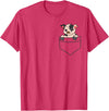 Funny Kunekune Pig Lover Gifts Kunekune Pig In a Pocket Cute Pocket Kunekune Pig T-Shirt - Red Heather