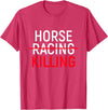 Nuleaf Advocacy Apparel Anti Horse Racing T-Shirt | Save Racehorses Equestrian Tee T-Shirt - Red Heather