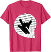 Funny Rabbit Hand Puppet Bunny Shadow T-Shirt in Red Heather