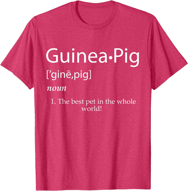 Guinea Pig Toys & Treats Guinea Pig Definition: BEST PET IN THE WORLD! Guinea Pigs T-Shirt - Red Heather