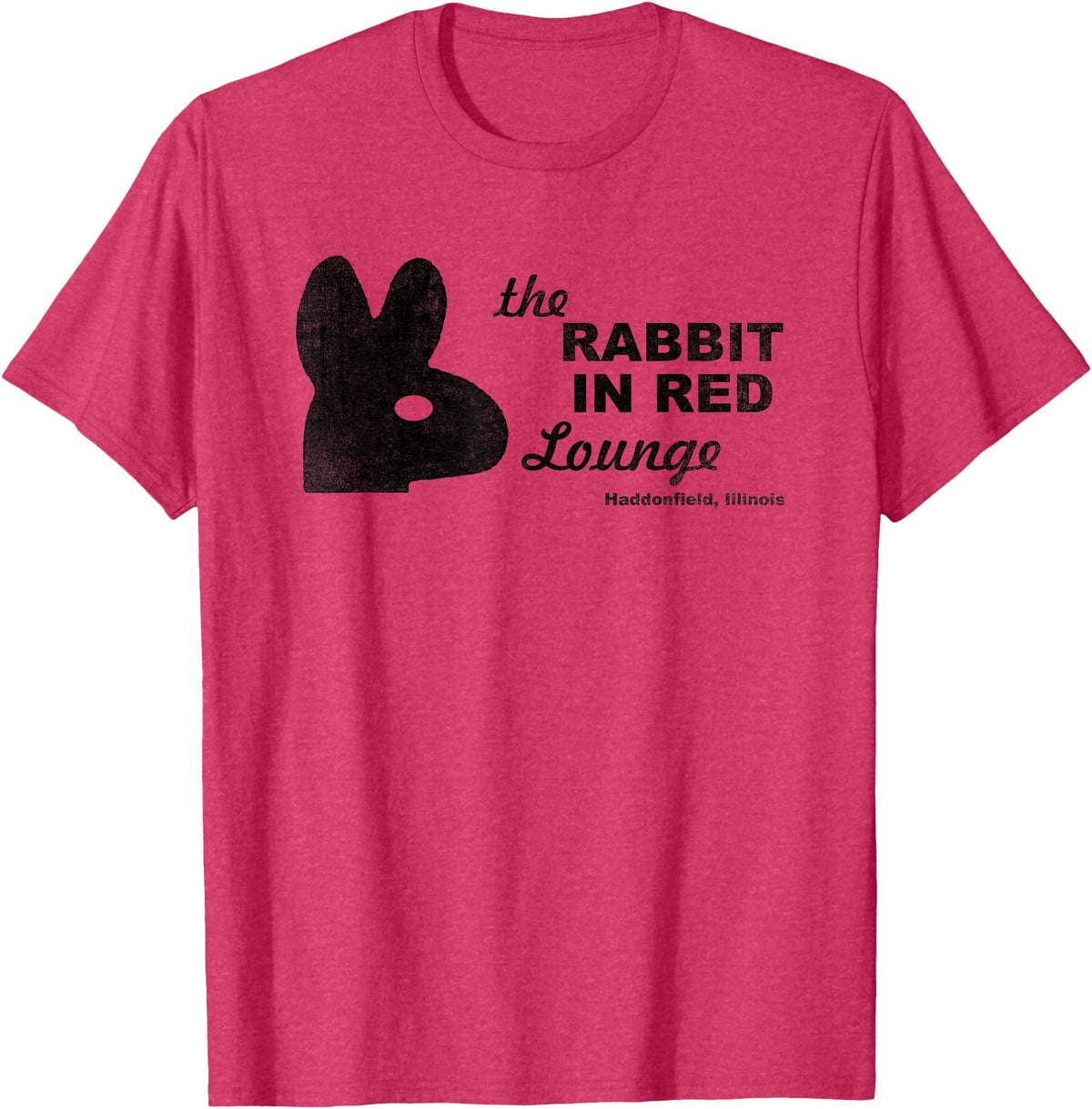 The Rabbit in Red Lounge Halloween T-Shirt in Red Heather