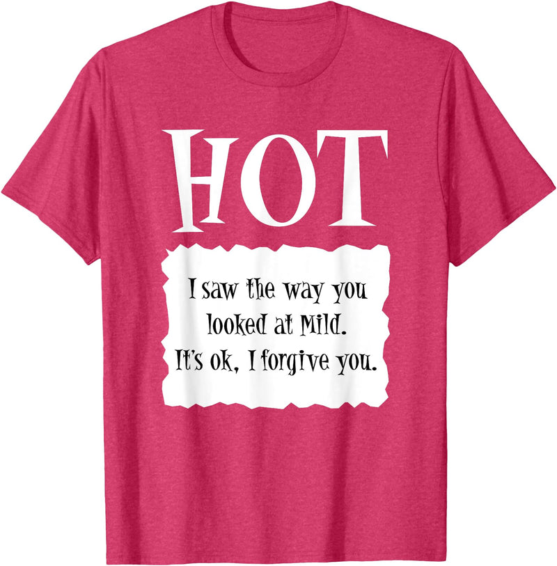 Halloween Hot Packet Matching Costume Shirt by T&T HOT - Hot Packet Halloween Taco Costume T-Shirt - Red Heather