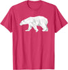 Geometric Patterns By DSMD Cool Polar Bear Geometric Pattern Boho Art Christmas Animal T-Shirt - Red Heather