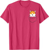 Cute Guinea Pig Tees And Gifts Guinea Pig In A Pocket Cute Pocket Guinea Pig T-Shirt - Red Heather