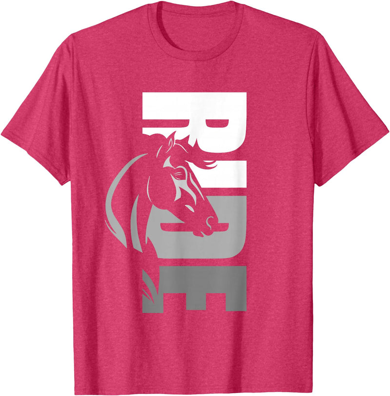 BASBO Horseback Riding Apparel - Horse T-Shirt - Straight - Red Heather