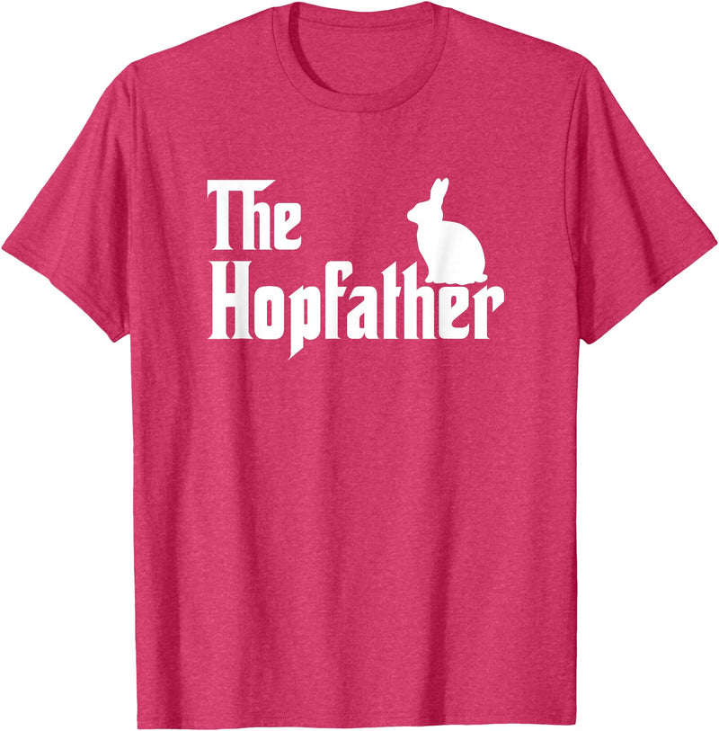 Bunny Father Funny Rabbit Lover Whisperer Easter Day Dad T-Shirt in Red Heather
