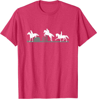 Horse Jumping and Eventing Horses Tee's Event Horses T-Shirt Horse Jumping and Dressage T-Shirt - Red Heather