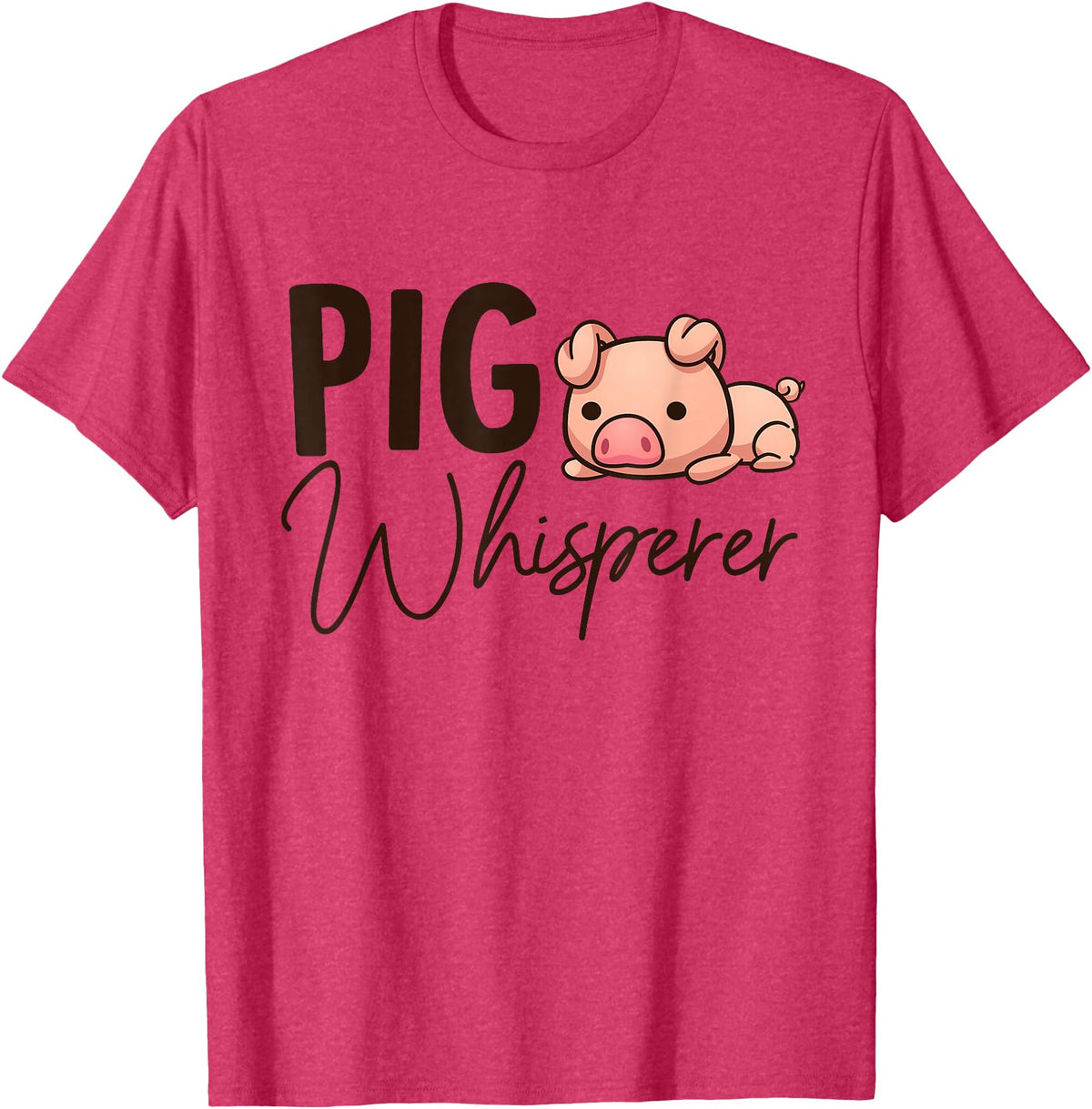 SHIRTSIDE PIG Pig Whisperer Shirt Gift For Pig Lover T-Shirt - Red Heather