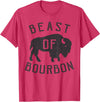 Drinking Fun designs - Big Ray Designs Beast of Bourbon Drinking Whiskey Design Bison Buffalo Party T-Shirt - Red Heather