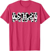 Family Matching Gifts Cow Mimi Cow Print Cow Pattern Mother's Day T-Shirt - Red Heather