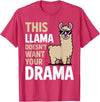Llama Gift Llama Lover Accessories & Lama Stuff Funny Llama Design for Men Women Kids Llama Lover Llama T-Shirt - Red Heather