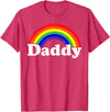 Gay Pride Parade Event Frestival Shirt Co Mens Damn Daddy Gay Pride Parade Daddy Masc Man LGBTQ Dad T-Shirt - Red Heather