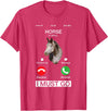 Horse Art Vibes Horse Calls Cute Equine Art Racing Animal Lover Novelty T-Shirt - Red Heather
