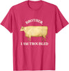 Brother I Am Troubled Bull Meme Brother I Am Troubled Bulls Cow Meme T-Shirt - Red Heather