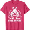 Easter Day Gym Bunny Rabbit Weightlifting Deadlift Fitness T-Shirt in Red Heather