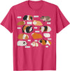 Guinea pig breeds Shirt Shirt Costume Clothing Tee Guinea pig breeds Shirt Shirt Costume Clothing Accessories T-Shirt - Red Heather