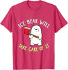 PeeKay Apparel - Fun Ice Bear Will Take Care Of It T-Shirt - Red Heather