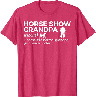 Horse Show Apparel Funny Horse Show Grandpa Definition T-Shirt - Red Heather