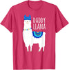 Mama Llama Lover Gifts by Memme Daddy Llama Gift Shirt for Men, Dad T-Shirt - Red Heather