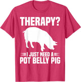Pot Belly Pig Owner Clothing Pig Harness and Leash Pot Belly Pig Owner Food Toys Supplies Pot Belly Pig Mom T-Shirt - Red Heather