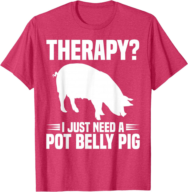 Pot Belly Pig Owner Clothing Pig Harness and Leash Pot Belly Pig Owner Food Toys Supplies Pot Belly Pig Mom T-Shirt - Red Heather