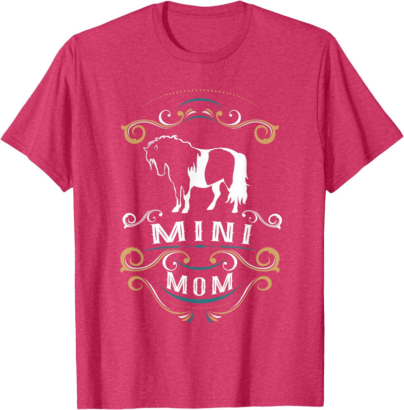 NIckerStickers Mini Mom | Trending Miniature Horse T-Shirt - Red Heather