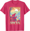 Giant Step Design Co. SWVA Southwest Virginia Black Bears Vintage Parks Poster T-Shirt - Red Heather