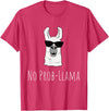 Llama Mama Apparel No Prob-Llama No Problem Cute Funny Cool Llama Alpaca Gift T-Shirt - Red Heather