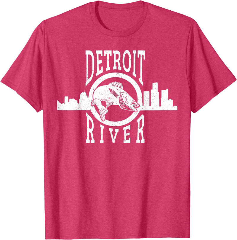 Eternal Angler Detroit River Walleye Fishing T Shirt for Men Women T-Shirt - Red Heather