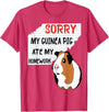 Funny Back to School Sorry My Guinea Pig Ate My Homework School Funny Guinea Pig T-Shirt - Red Heather