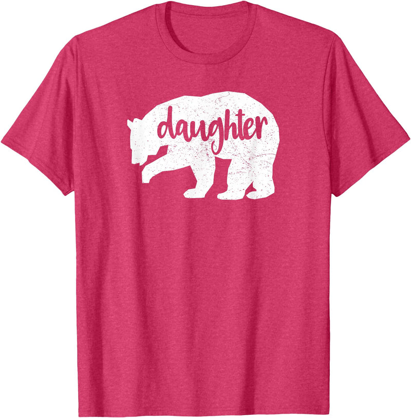Family & Animals Gifts Daughter Bear - Funny Family T-Shirt Cool Animal Love Tee T-Shirt - Red Heather