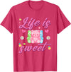 Funny gummy bear lover gummy bear candy Gummy Bear Life is Sweet Candy Gummy Bear T-Shirt - Red Heather