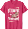 Skinny Pig Wheek Design for a Guinea Pig Lover T-Shirt - Red Heather