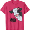 Cow Farm Animal Tees For Cow Lovers Cow Moo Farm Animal Funny Cow T-Shirt - Red Heather