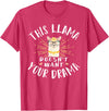 Cute Llama And Alpaca Animal Design Ideas Dieses Lama Wanna dein Drama nicht T-Shirt - Red Heather
