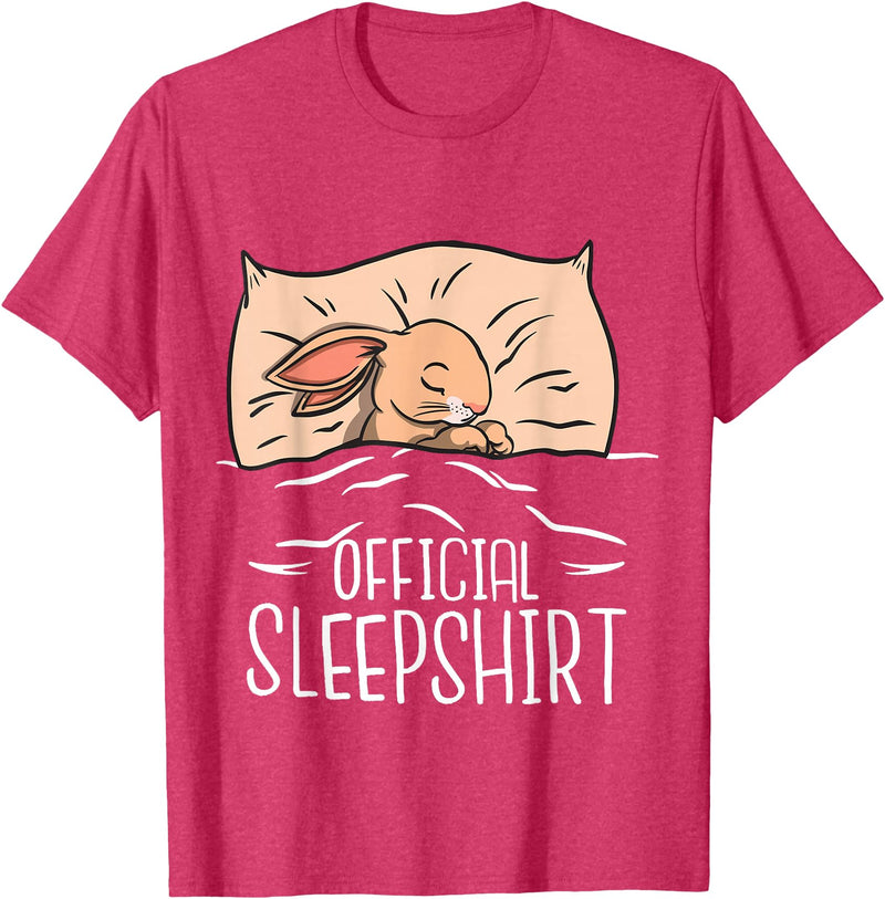 Funny Bunny Official Sleepshirt for Bunny Girl & Boy T-Shirt in Red Heather
