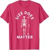 12ft Skelly Club Size Does Matter Halloween 12 Foot Skeleton T-Shirt - Red Heather