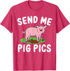 Funny Pig Farm Piggy Farmer Farming Gifts DAIMMER Send Me Pig Pics T-Shirt - Red Heather