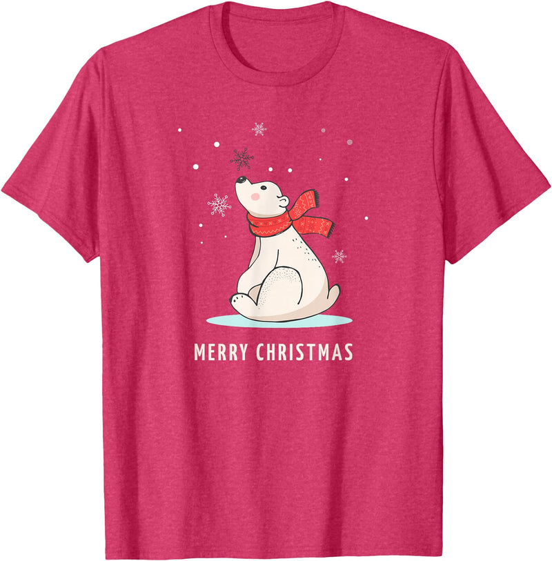 Sassy Southern Charm & Grace Cute Funny & Unique Christmas Polar Bear & Snow T-Shirt Gift T-Shirt - Red Heather