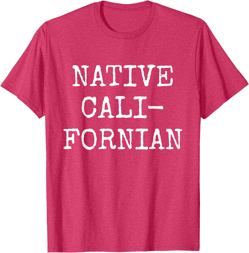 Native Californian T-Shirt - Cali California Bear Apparel T-Shirt - Red Heather