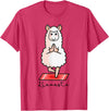 Dibba Designs Llamaste Llama Alpaca Yoga Exercise Fitness Gym Workout T-Shirt - Red Heather