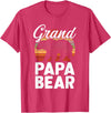 Crazy Grandpa Apparel & Gifts Fun Grandpa Animal Sunset Graphic - Grandpapa Bear T-Shirt - Red Heather
