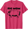 Cute Pig T-Shirts Pot Belly Pig Gifts Tees T Shirt Cute Pot Belly Pig Shirt-PIG MOM Pig Lovers T Shirt T-Shirt - Red Heather