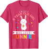 I'm Just a 8 Year Old Girl Who Loves Bunny Rabbit Girl T-Shirt in Red Heather