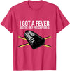 Funny I Got a Fever Cowbell Shirts Mehr Cowbell T-Shirt Drummer Cowbell T-Shirt - Red Heather