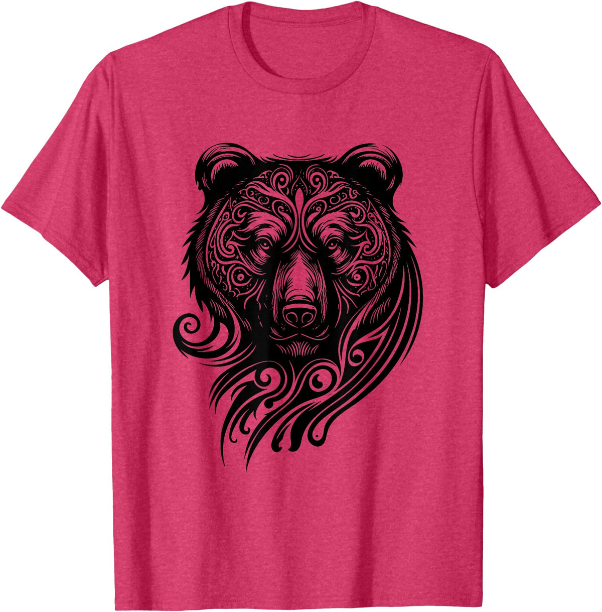 Best Tribal Tattoo Designs I Trends I Born for Art Bear Grizzly Nordic Indian Celtic Mythology Wild Animal Fan T-Shirt - Red Heather