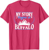 City Designs by Dennex Born in Buffalo T-Shirt - Red Heather