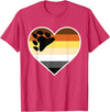 Bear Gift for LGBT Member LGBTQ Bear Flag Heart - LGBTQIA+ Pride Month Bear T-Shirt - Red Heather