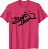 Rabbit Smoking a Pipe T-Shirt in Red Heather