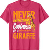 Giraffe Safari Animal Apparel Gifts Never Underestimate The Coolness of A Giraffe Funny T-Shirt - Red Heather